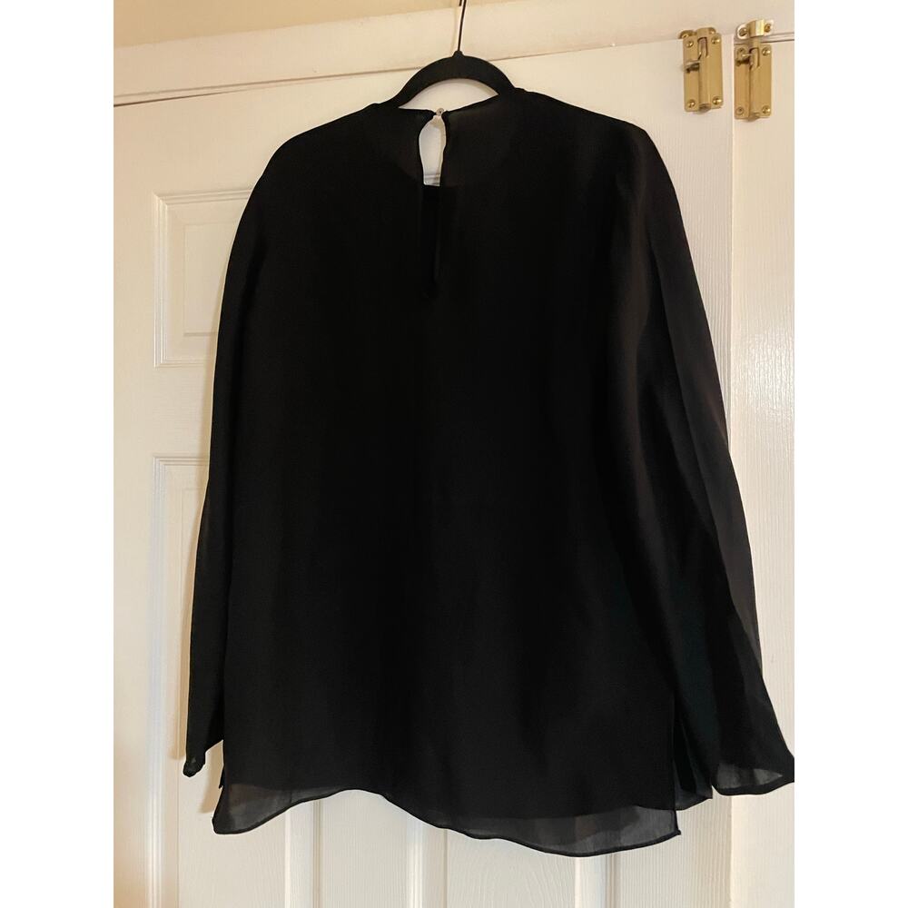 Mossimo Duti long sleeve black flowy clean girl minimalist blouse size 8